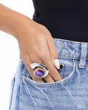 Curly Combination - Purple Ring - Paparazzi Accessories Ring Bedazzle Me Pretty Mobile Fashion Boutique