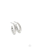 Curvy Charisma - Silver Earrings - Paparazzi Accessories Earrings Bedazzle Me Pretty Mobile Fashion Boutique