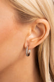 Curvy Charisma - Silver Earrings - Paparazzi Accessories Earrings Bedazzle Me Pretty Mobile Fashion Boutique