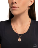 CUTIE and the Beast - Copper Necklace - Paparazzi Accessories Necklace Bedazzle Me Pretty Mobile Fashion Boutique