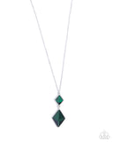 Daily Diamonds - Green Necklace - Paparazzi Accessories Necklace Bedazzle Me Pretty Mobile Fashion Boutique