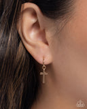 Daily Divinity - Gold Earrings - Paparazzi Accessories Earrings Bedazzle Me Pretty Mobile Fashion Boutique