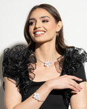 Dainty Deduction - White Necklace - Paparazzi Accessories Necklace Bedazzle Me Pretty Mobile Fashion Boutique