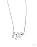 Dainty Deduction - White Necklace - Paparazzi Accessories Necklace Bedazzle Me Pretty Mobile Fashion Boutique