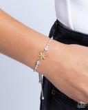 Dainty Delivery - Yellow Bracelet - Paparazzi Accessories Bracelet Bedazzle Me Pretty Mobile Fashion Boutique