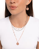 Dainty Development - Copper Necklace - Paparazzi Accessories Necklace Bedazzle Me Pretty Mobile Fashion Boutique