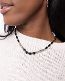 Dainty Diversity - Black Necklace - Paparazzi Accessories Necklace Bedazzle Me Pretty Mobile Fashion Boutique