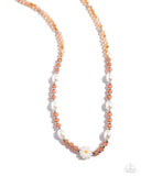 Daisy Deal - Orange Necklace - Paparazzi Accessories Necklace Bedazzle Me Pretty Mobile Fashion Boutique