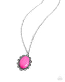 Daisy Dotted Deserts - Pink Necklace - Paparazzi Accessories Necklace Bedazzle Me Pretty Mobile Fashion Boutique