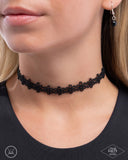 Daisy Love - Black Choker Necklace - Paparazzi Accessories Necklace Bedazzle Me Pretty Mobile Fashion Boutique