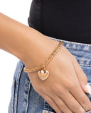 Dancing Damsel - Gold Bracelet - Paparazzi Accessories Bracelet Bedazzle Me Pretty Mobile Fashion Boutique