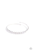 Dandy Dancer - White Bracelet - Paparazzi Accessories Bracelet Bedazzle Me Pretty Mobile Fashion Boutique