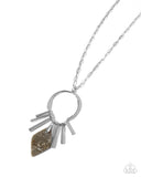 Dangerous Diamond - Brown Necklace - Paparazzi Accessories Necklace Bedazzle Me Pretty Mobile Fashion Boutique