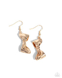 Dapper Dalliance - Gold Earrings - Paparazzi Accessories Earrings Bedazzle Me Pretty Mobile Fashion Boutique