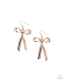 Dapper Delivery - Rose Gold Earrings - Paparazzi Accessories Earrings Bedazzle Me Pretty Mobile Fashion Boutique