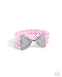 Dapper Dialogue - Pink Bracelet - Paparazzi Accessories Bracelet Bedazzle Me Pretty Mobile Fashion Boutique