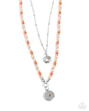 Daring Degree - Orange Necklace - Paparazzi Accessories Necklace Bedazzle Me Pretty Mobile Fashion Boutique
