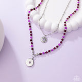 Daring Degree - Purple Necklace - Paparazzi Accessories Necklace Bedazzle Me Pretty Mobile Fashion Boutique