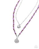 Daring Degree - Purple Necklace - Paparazzi Accessories Necklace Bedazzle Me Pretty Mobile Fashion Boutique