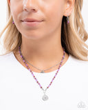 Daring Degree - Purple Necklace - Paparazzi Accessories Necklace Bedazzle Me Pretty Mobile Fashion Boutique