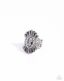 Daringly Deco - Silver Ring - Paparazzi Accessories Ring Bedazzle Me Pretty Mobile Fashion Boutique