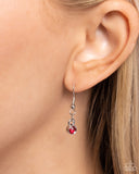 Dauntless Demure - Red Necklace - Paparazzi Accessories Necklace Bedazzle Me Pretty Mobile Fashion Boutique