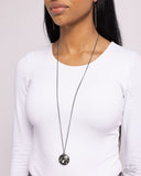 Dauntless Diva - Black Necklace - Paparazzi Accessories Necklace Bedazzle Me Pretty Mobile Fashion Boutique