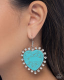 Dazzling Damsel - Blue Earrings - Paparazzi Accessories Earrings Bedazzle Me Pretty Mobile Fashion Boutique