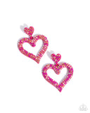 Dazzling Deed - Pink Post Earrings - Paparazzi Accessories Post Earrings Bedazzle Me Pretty Mobile Fashion Boutique