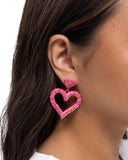 Dazzling Deed - Pink Post Earrings - Paparazzi Accessories Post Earrings Bedazzle Me Pretty Mobile Fashion Boutique