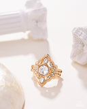 Dazzling Dignity - Gold Ring - Paparazzi Accessories Ring Bedazzle Me Pretty Mobile Fashion Boutique