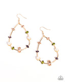 Dazzling Diversity - Gold Earrings - Paparazzi Accessories Earrings Bedazzle Me Pretty Mobile Fashion Boutique