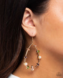 Dazzling Diversity - Gold Earrings - Paparazzi Accessories Earrings Bedazzle Me Pretty Mobile Fashion Boutique