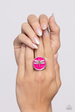 Debonair Dragonfly - Pink Ring - Paparazzi Accessories Ring Bedazzle Me Pretty Mobile Fashion Boutique