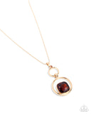 Debutante Delight - Brown Necklace - Paparazzi Accessories Necklace Bedazzle Me Pretty Mobile Fashion Boutique
