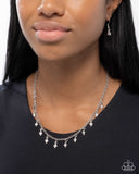Decadent Diamonds - White Necklace - Paparazzi Accessories Necklace Bedazzle Me Pretty Mobile Fashion Boutique