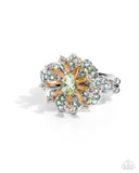 Decadent Display - Green Ring - Paparazzi Accessories Ring Bedazzle Me Pretty Mobile Fashion Boutique