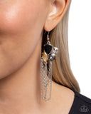 Decadent Distance - Black Earrings - Paparazzi Accessories Earrings Bedazzle Me Pretty Mobile Fashion Boutique
