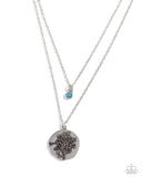 December Birthstone Beauty - Blue Necklace - Paparazzi Accessories Necklace Bedazzle Me Pretty Mobile Fashion Boutique