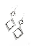 Deco Decoupage - Silver Earrings - Paparazzi Accessories Earrings Bedazzle Me Pretty Mobile Fashion Boutique