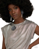Deconstructed Denim - Blue Necklace - Paparazzi Accessories Necklace Bedazzle Me Pretty Mobile Fashion Boutique