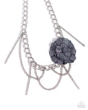 Deconstructed Denim - Blue Necklace - Paparazzi Accessories Necklace Bedazzle Me Pretty Mobile Fashion Boutique