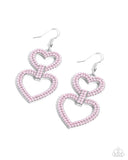 Dedicated Darling - Pink Earrings - Paparazzi Accessories Earrings Bedazzle Me Pretty Mobile Fashion Boutique