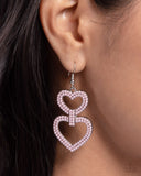 Dedicated Darling - Pink Earrings - Paparazzi Accessories Earrings Bedazzle Me Pretty Mobile Fashion Boutique