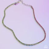 Dedicated Duo - Green Necklace - Paparazzi Accessories Necklace Bedazzle Me Pretty Mobile Fashion Boutique