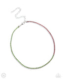 Dedicated Duo - Green Necklace - Paparazzi Accessories Necklace Bedazzle Me Pretty Mobile Fashion Boutique
