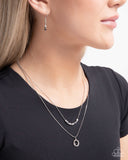 Defaced Darling - Silver Necklace - Paparazzi Accessories Necklace Bedazzle Me Pretty Mobile Fashion Boutique