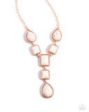 Defaced Deal - Copper Necklace - Paparazzi Accessories Necklace Bedazzle Me Pretty Mobile Fashion Boutique