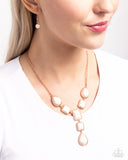 Defaced Deal - Copper Necklace - Paparazzi Accessories Necklace Bedazzle Me Pretty Mobile Fashion Boutique