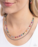 Delicate Dame - Multi Necklace - Paparazzi Accessories Necklace Bedazzle Me Pretty Mobile Fashion Boutique